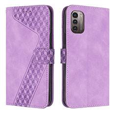 Coque Portefeuille Livre Cuir Etui Clapet H04X pour Nokia G21 Violet