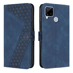 Coque Portefeuille Livre Cuir Etui Clapet H04X pour Realme 7i RMX2193 Bleu