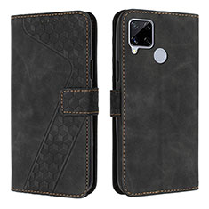 Coque Portefeuille Livre Cuir Etui Clapet H04X pour Realme 7i RMX2193 Noir