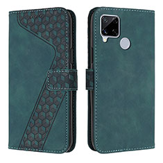 Coque Portefeuille Livre Cuir Etui Clapet H04X pour Realme 7i RMX2193 Vert