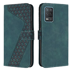 Coque Portefeuille Livre Cuir Etui Clapet H04X pour Realme 8s 5G Vert