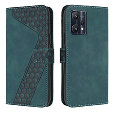 Coque Portefeuille Livre Cuir Etui Clapet H04X pour Realme 9 4G Vert