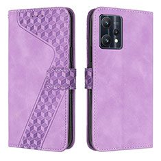 Coque Portefeuille Livre Cuir Etui Clapet H04X pour Realme 9 4G Violet