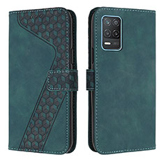 Coque Portefeuille Livre Cuir Etui Clapet H04X pour Realme 9 5G India Vert