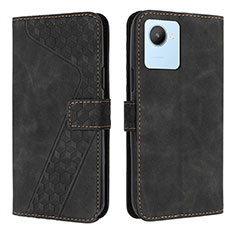 Coque Portefeuille Livre Cuir Etui Clapet H04X pour Realme C30 Noir