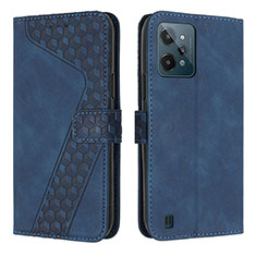 Coque Portefeuille Livre Cuir Etui Clapet H04X pour Realme C31 Bleu