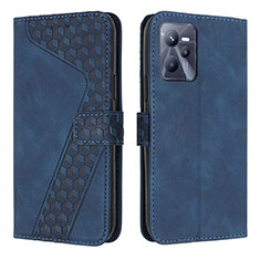 Coque Portefeuille Livre Cuir Etui Clapet H04X pour Realme C35 Bleu