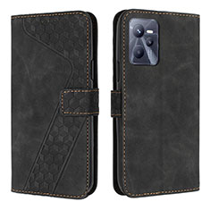 Coque Portefeuille Livre Cuir Etui Clapet H04X pour Realme Narzo 50A Prime Noir