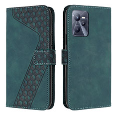 Coque Portefeuille Livre Cuir Etui Clapet H04X pour Realme Narzo 50A Prime Vert