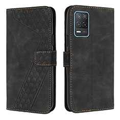 Coque Portefeuille Livre Cuir Etui Clapet H04X pour Realme V13 5G Noir