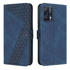 Coque Portefeuille Livre Cuir Etui Clapet H04X pour Realme V25 5G Bleu