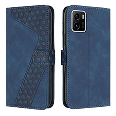 Coque Portefeuille Livre Cuir Etui Clapet H04X pour Vivo iQOO U5x Bleu