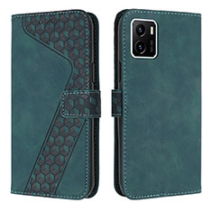 Coque Portefeuille Livre Cuir Etui Clapet H04X pour Vivo iQOO U5x Vert