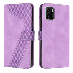 Coque Portefeuille Livre Cuir Etui Clapet H04X pour Vivo Y01 Violet