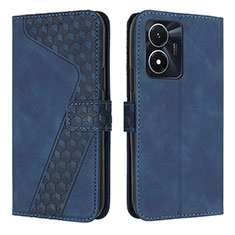 Coque Portefeuille Livre Cuir Etui Clapet H04X pour Vivo Y02S Bleu