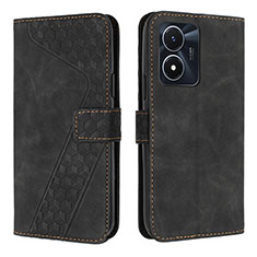 Coque Portefeuille Livre Cuir Etui Clapet H04X pour Vivo Y02S Noir