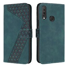 Coque Portefeuille Livre Cuir Etui Clapet H04X pour Vivo Y11 Vert