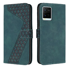 Coque Portefeuille Livre Cuir Etui Clapet H04X pour Vivo Y21 Vert