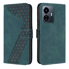 Coque Portefeuille Livre Cuir Etui Clapet H04X pour Vivo Y77 5G Vert