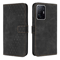 Coque Portefeuille Livre Cuir Etui Clapet H04X pour Xiaomi Mi 11T Pro 5G Noir