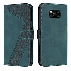 Coque Portefeuille Livre Cuir Etui Clapet H04X pour Xiaomi Poco X3 NFC Vert