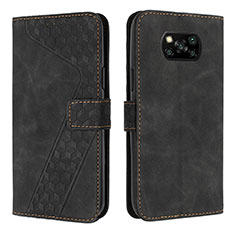 Coque Portefeuille Livre Cuir Etui Clapet H04X pour Xiaomi Poco X3 Pro Noir