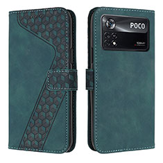 Coque Portefeuille Livre Cuir Etui Clapet H04X pour Xiaomi Poco X4 Pro 5G Vert