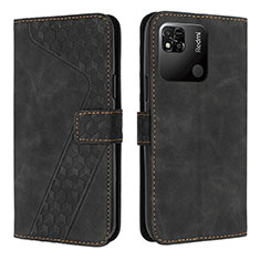 Coque Portefeuille Livre Cuir Etui Clapet H04X pour Xiaomi Redmi 9 Activ Noir