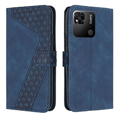 Coque Portefeuille Livre Cuir Etui Clapet H04X pour Xiaomi Redmi 9 India Bleu