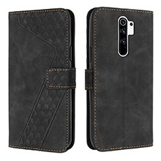 Coque Portefeuille Livre Cuir Etui Clapet H04X pour Xiaomi Redmi 9 Prime India Noir