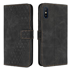 Coque Portefeuille Livre Cuir Etui Clapet H04X pour Xiaomi Redmi 9i Noir