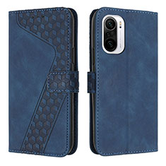 Coque Portefeuille Livre Cuir Etui Clapet H04X pour Xiaomi Redmi K40 5G Bleu