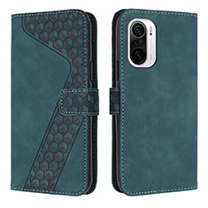 Coque Portefeuille Livre Cuir Etui Clapet H04X pour Xiaomi Redmi K40 5G Vert