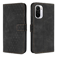 Coque Portefeuille Livre Cuir Etui Clapet H04X pour Xiaomi Redmi K40 Pro 5G Noir