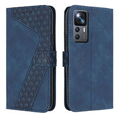 Coque Portefeuille Livre Cuir Etui Clapet H04X pour Xiaomi Redmi K50 Ultra 5G Bleu