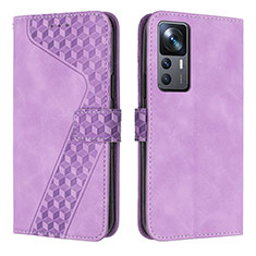 Coque Portefeuille Livre Cuir Etui Clapet H04X pour Xiaomi Redmi K50 Ultra 5G Violet