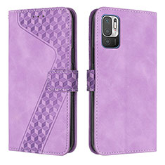 Coque Portefeuille Livre Cuir Etui Clapet H04X pour Xiaomi Redmi Note 10 5G Violet