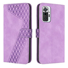 Coque Portefeuille Livre Cuir Etui Clapet H04X pour Xiaomi Redmi Note 10 Pro Max Violet