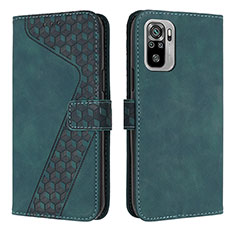 Coque Portefeuille Livre Cuir Etui Clapet H04X pour Xiaomi Redmi Note 10S 4G Vert