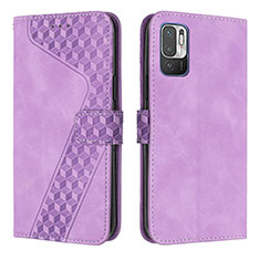 Coque Portefeuille Livre Cuir Etui Clapet H04X pour Xiaomi Redmi Note 10T 5G Violet