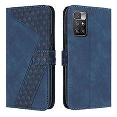 Coque Portefeuille Livre Cuir Etui Clapet H04X pour Xiaomi Redmi Note 11 4G (2021) Bleu