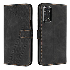 Coque Portefeuille Livre Cuir Etui Clapet H04X pour Xiaomi Redmi Note 11 4G (2022) Noir