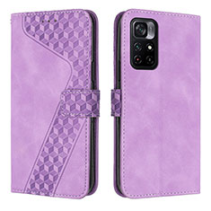 Coque Portefeuille Livre Cuir Etui Clapet H04X pour Xiaomi Redmi Note 11 5G Violet