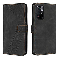 Coque Portefeuille Livre Cuir Etui Clapet H04X pour Xiaomi Redmi Note 11S 5G Noir