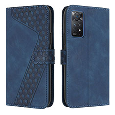 Coque Portefeuille Livre Cuir Etui Clapet H04X pour Xiaomi Redmi Note 12 Pro 4G Bleu