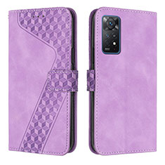 Coque Portefeuille Livre Cuir Etui Clapet H04X pour Xiaomi Redmi Note 12 Pro 4G Violet