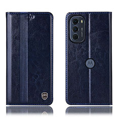 Coque Portefeuille Livre Cuir Etui Clapet H05P pour Motorola Moto Edge (2022) 5G Bleu