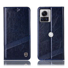 Coque Portefeuille Livre Cuir Etui Clapet H05P pour Motorola Moto Edge 30 Ultra 5G Bleu