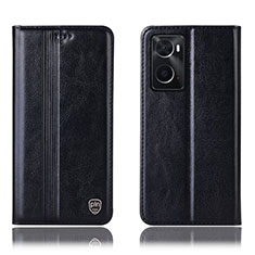 Coque Portefeuille Livre Cuir Etui Clapet H05P pour Oppo A76 Noir