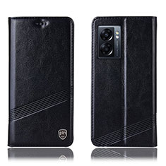 Coque Portefeuille Livre Cuir Etui Clapet H05P pour Oppo K10 5G India Noir